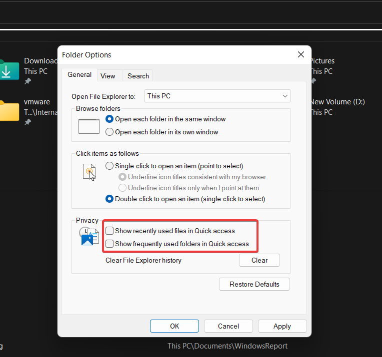 如何在 Windows 11 中删除快速访问