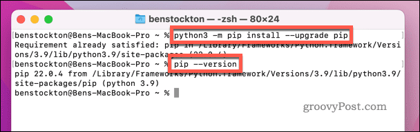 如何在 Mac 上安装 PIP