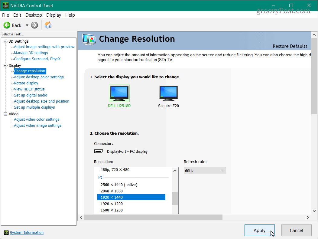 如何在 Windows 11 上更改屏幕分辨率