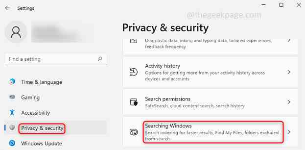 如何在 Windows 11 中修改搜索索引位置