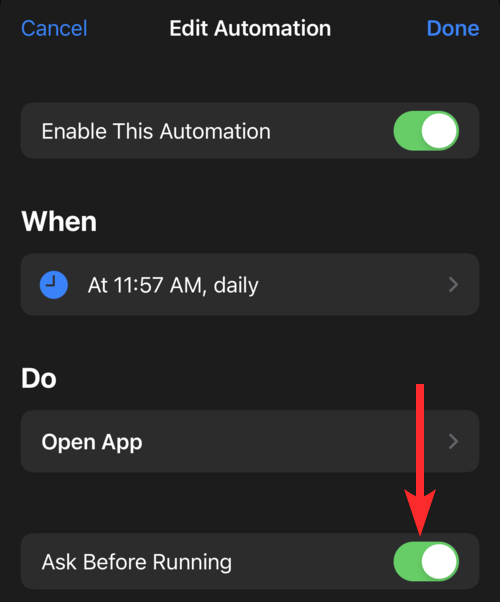 iPhone快捷方式应用程序中的“运行时通知”是什么意思？