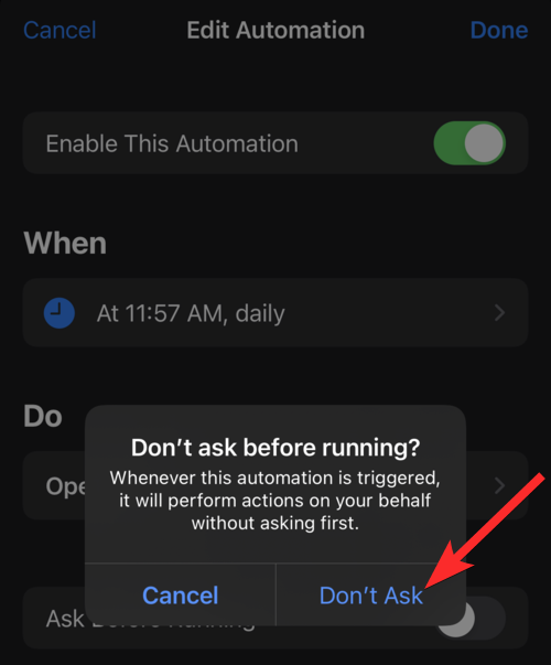 iPhone快捷方式应用程序中的“运行时通知”是什么意思？