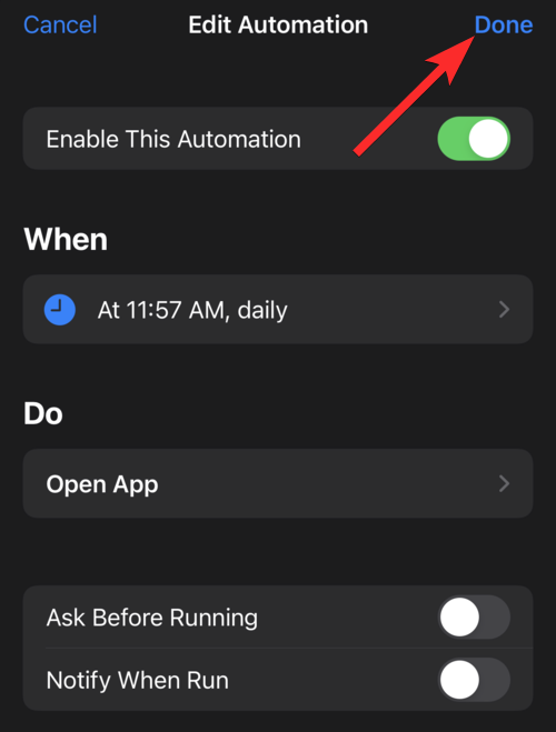 iPhone快捷方式应用程序中的“运行时通知”是什么意思？