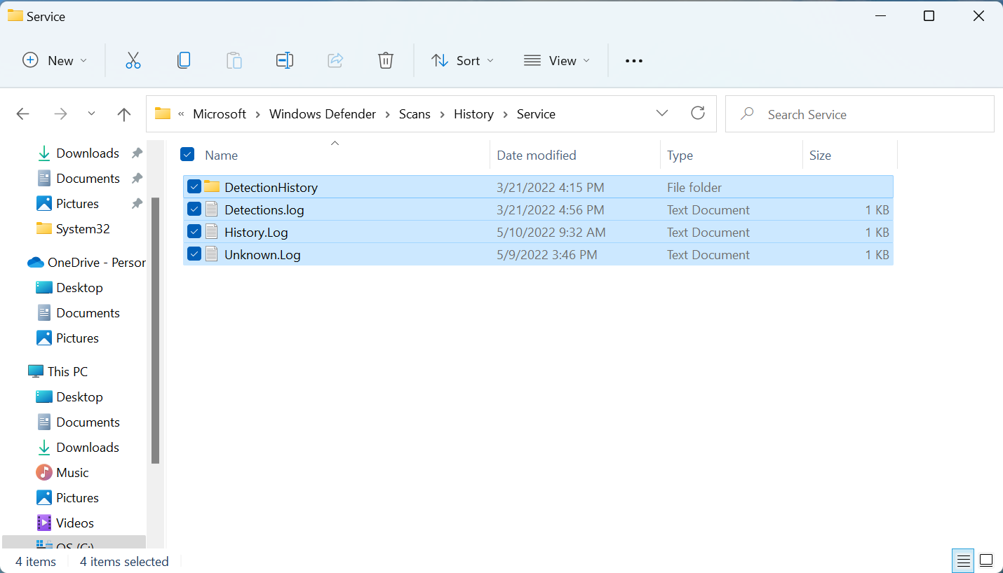 在 Windows 11 中清除保护历史记录的 2 种方法