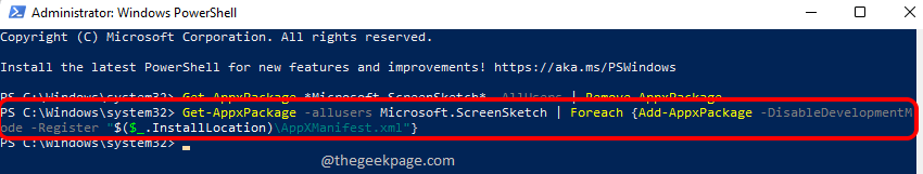 修复：此应用在打开截图工具时无法打开错误