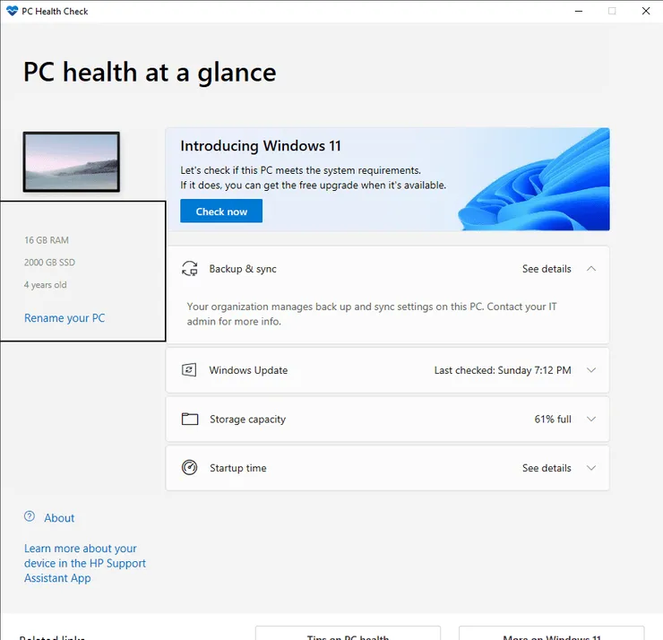 如何下载和使用 PC 健康检查应用程序 Windows 11的方法
