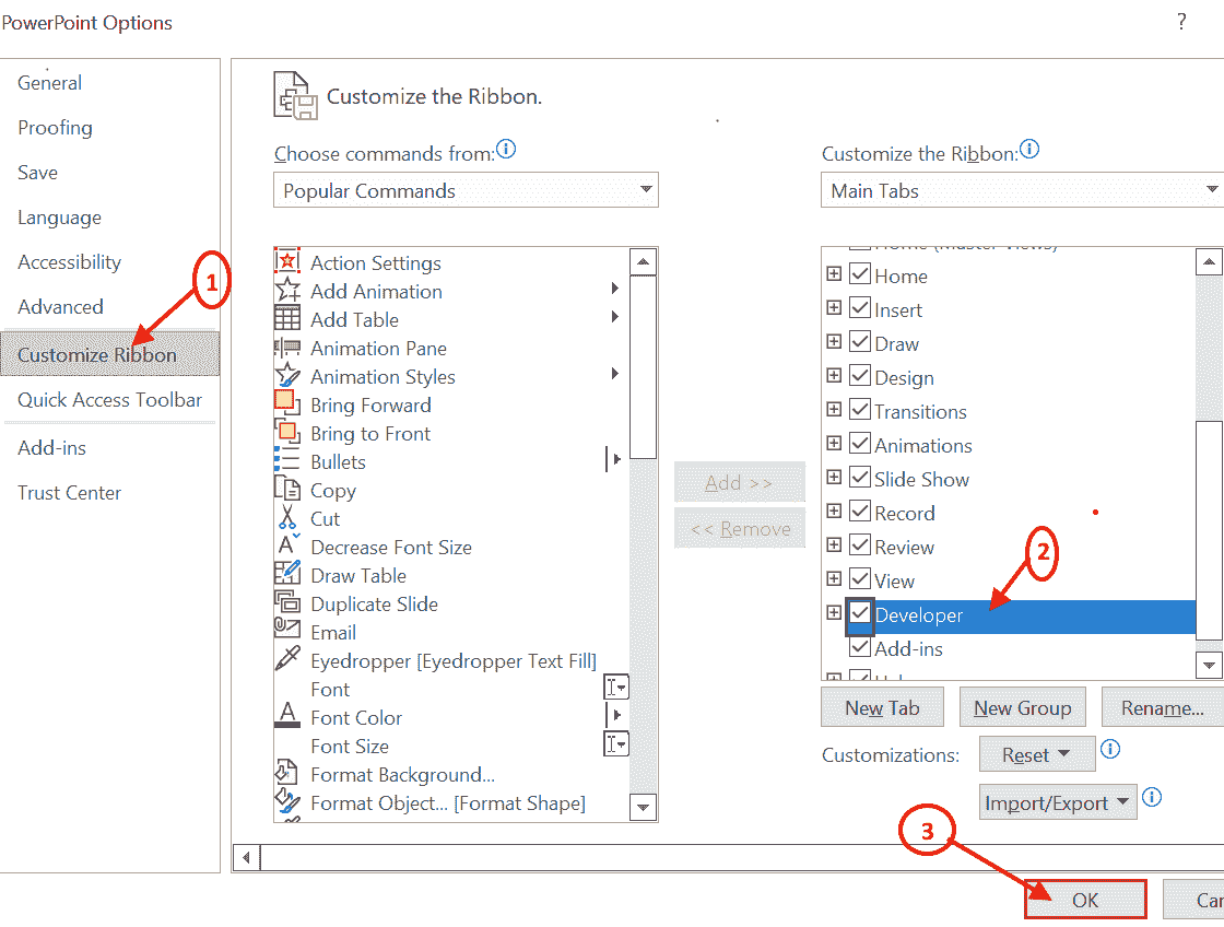 如何在 Powerpoint 中逐步创建宏
