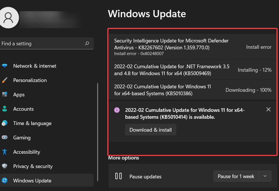 修复：Windows 11 更新错误 0x80072ee7
