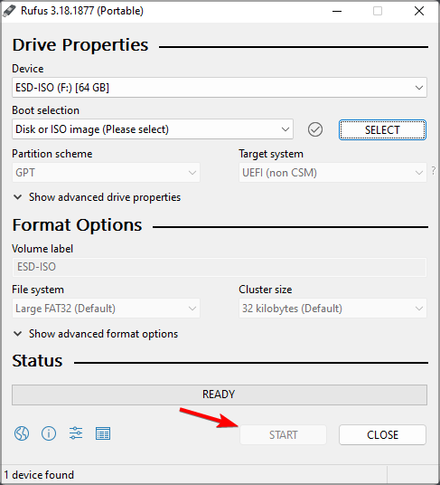 修复：在 Windows 11 上格式化时出现 Rufus 错误