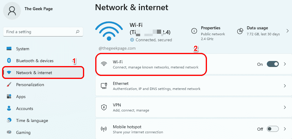 如何在 Windows 11 中打开 Wi-Fi 设置