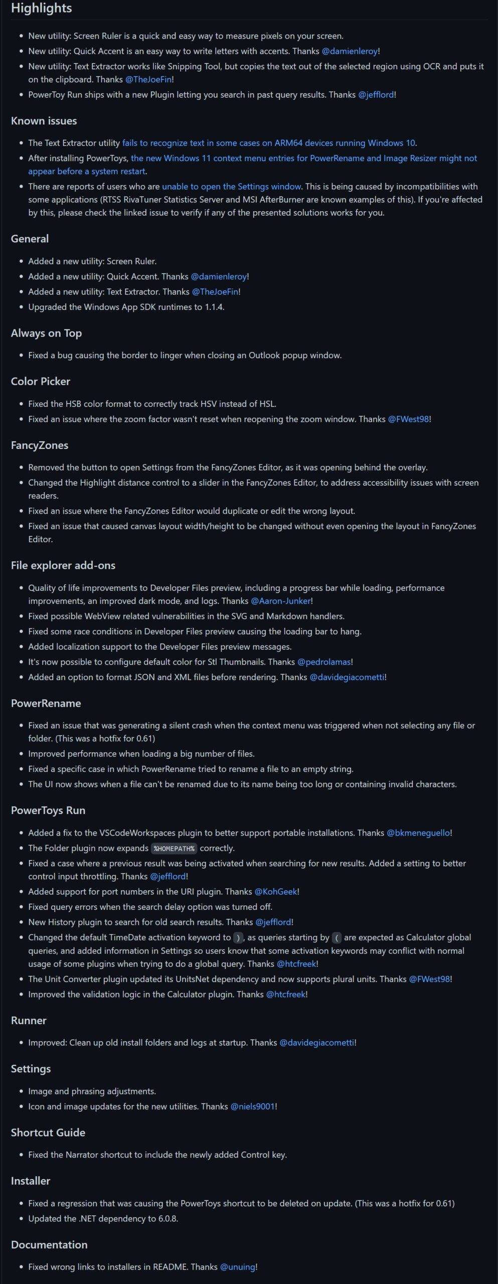 微软发布 PowerToys v0.62.0 包含三个新实用程序