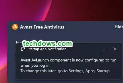 当应用程序添加到设置中的启动列表时如何在 Windows 11 中获取通知