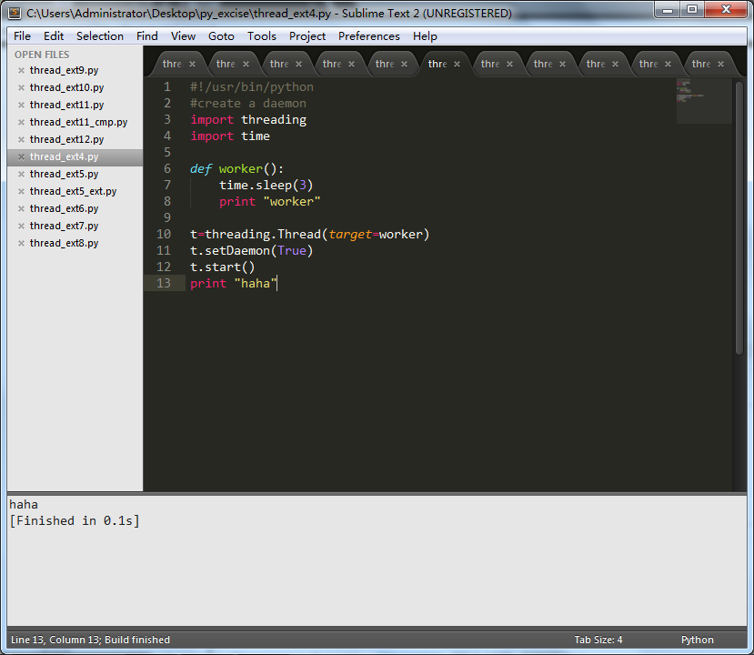 Python中如何使用threading模块?