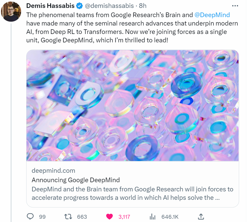 合并DeepMind和Google Brain，谷歌迎来AI新时代