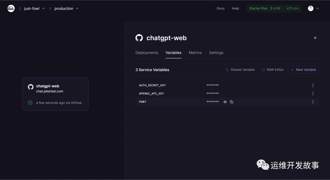 利用Github和Railway搭建专属的ChatGPT