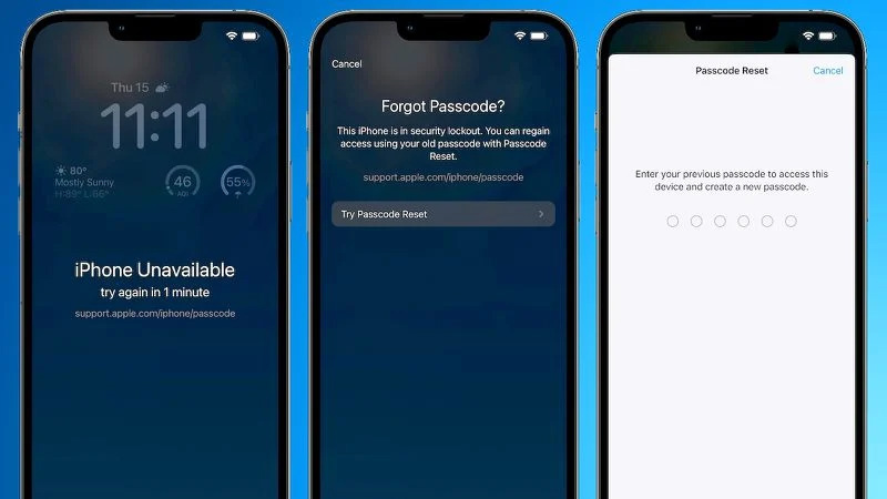 iOS 17 重置密码 72 小时内可用旧密码再次重置