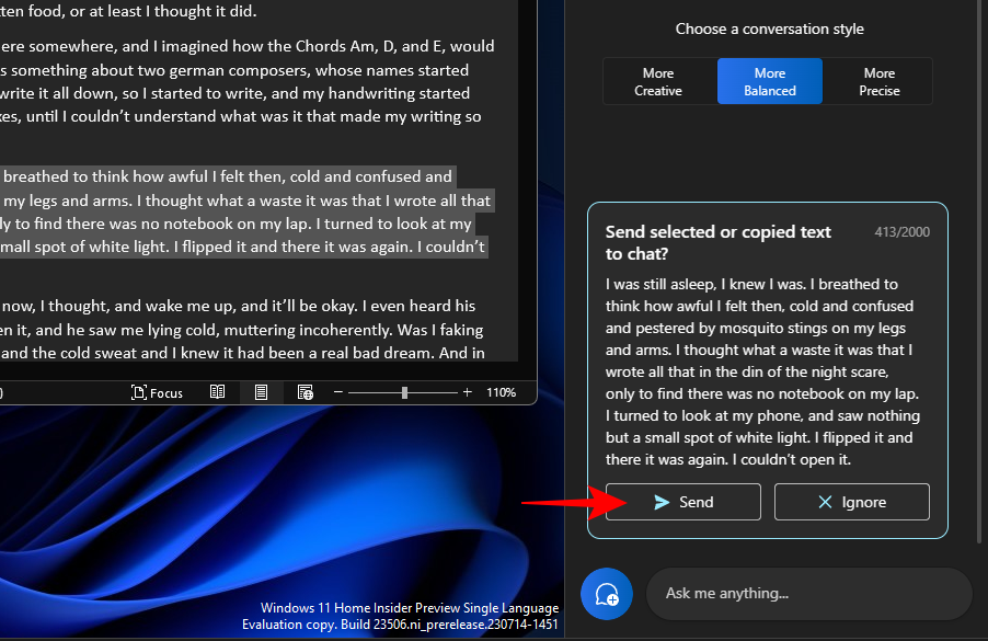 如何使用 Windows Copilot 与剪贴板一起展开、解释、总结或修改复制的文本
