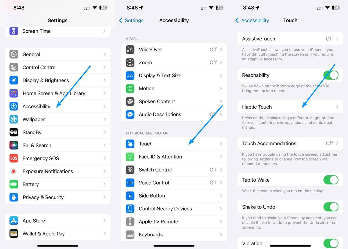 iOS 17可以让Haptic Touch感觉像3D Touch,以下是启用它的方法