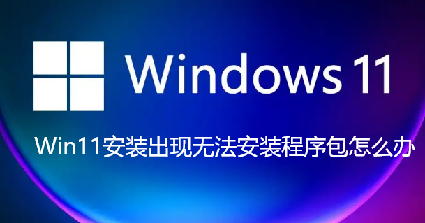 Win11安装出现无法安装程序包怎么办