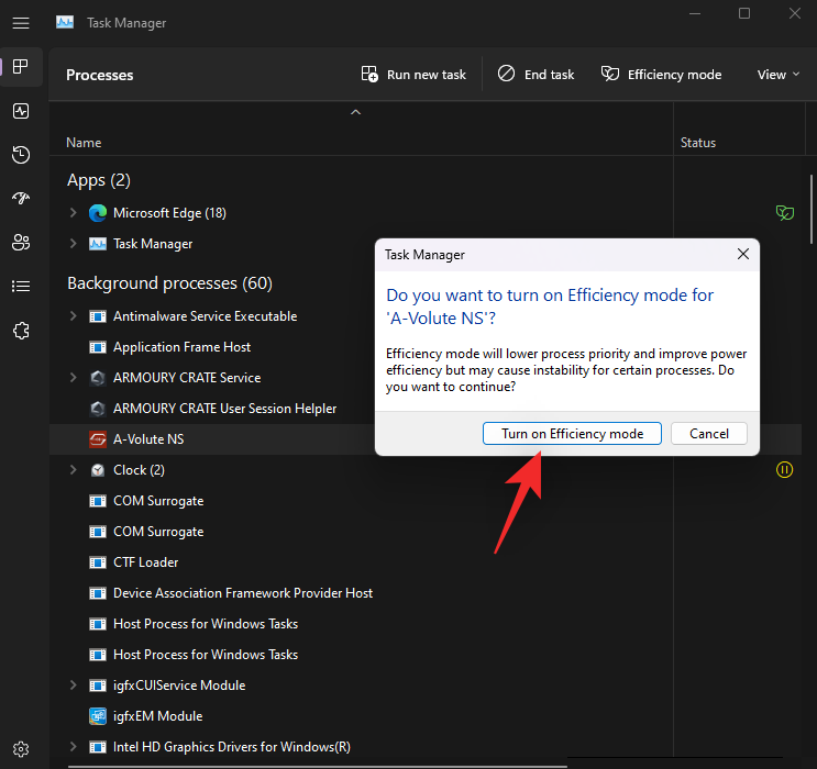 如何在 Windows 11 中为应用程序或进程打开或关闭效率模式