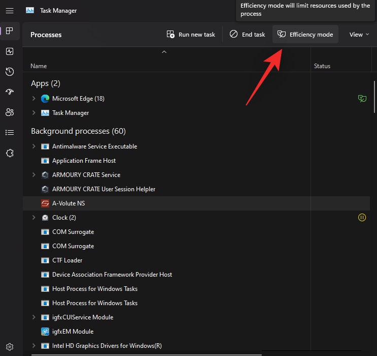 如何在 Windows 11 中为应用程序或进程打开或关闭效率模式