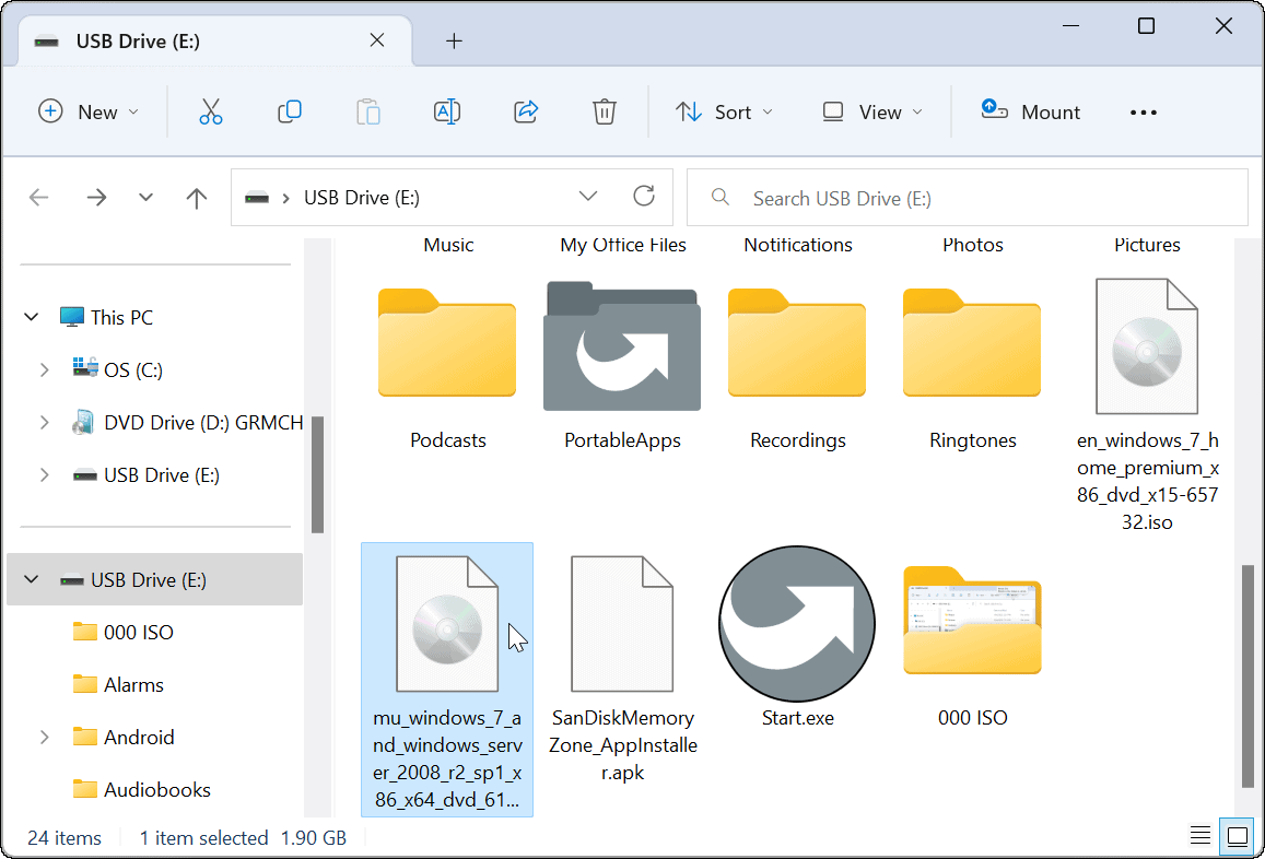 如何在 Windows 11 上挂载 ISO 映像