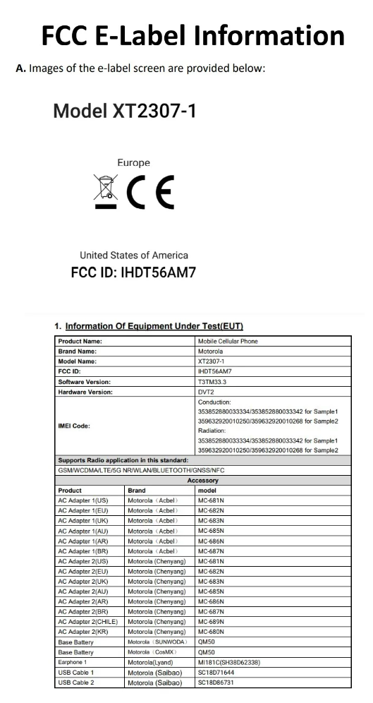即将登场!Motorola Edge 40 Neo亮相 FCC 认证,支持5G与NFC功能