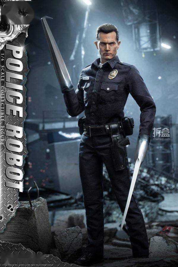 PRESENT TOYS 液态机器人 警察终结者T1000罗伯特 1/6可动人偶
