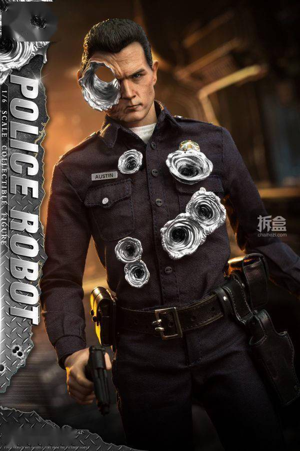 PRESENT TOYS 液态机器人 警察终结者T1000罗伯特 1/6可动人偶