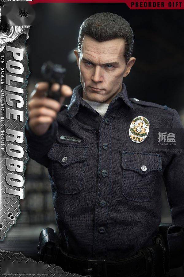 PRESENT TOYS 液态机器人 警察终结者T1000罗伯特 1/6可动人偶