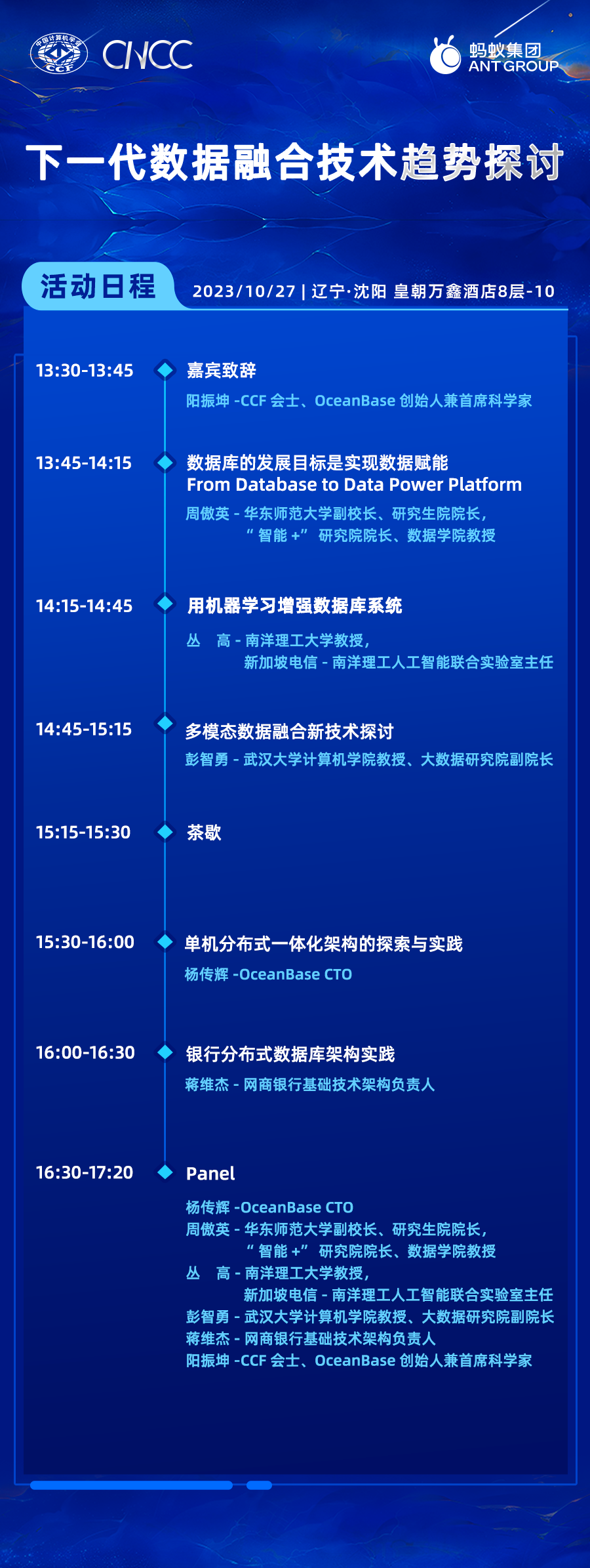 大咖云集,看点前瞻:蚂蚁集团主办CNCC2023五大论坛