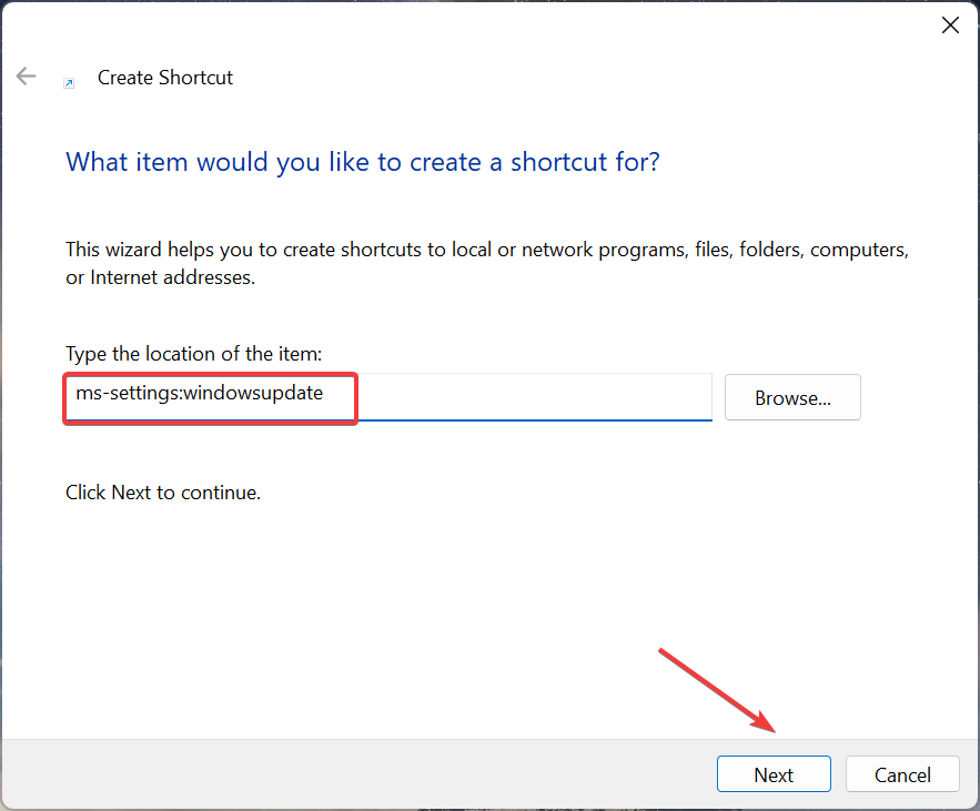 在所有页面上,如何在 Windows 11 上创建设置的快捷方式