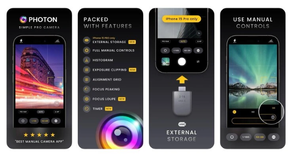 Photon Camera新版发布,iPhone 15 Pro用户解决存储难题