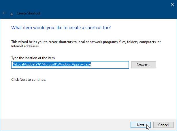 将终端添加到 Windows 10 快速链接 (WinX) 右键单击开始菜单