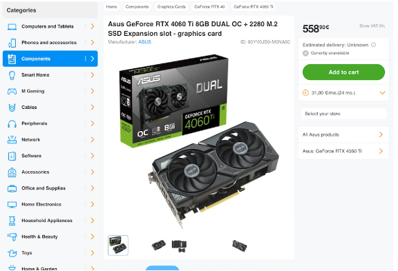 华硕RTX 4060 Ti概念显卡公布:可安装M.2 SSD
