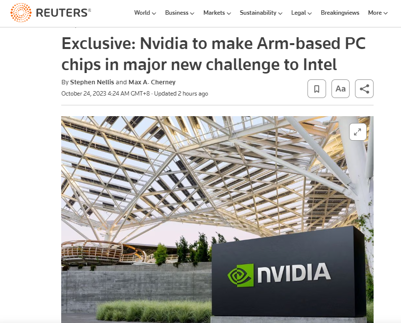 消息称英伟达、AMD 将制造基于 ARM 的 PC 芯片,挑战英特尔和苹果