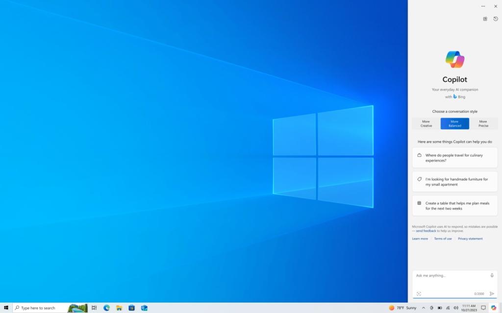 即将推出:微软Copilot AI将在Windows 10登场!获取详细信息和获得方法