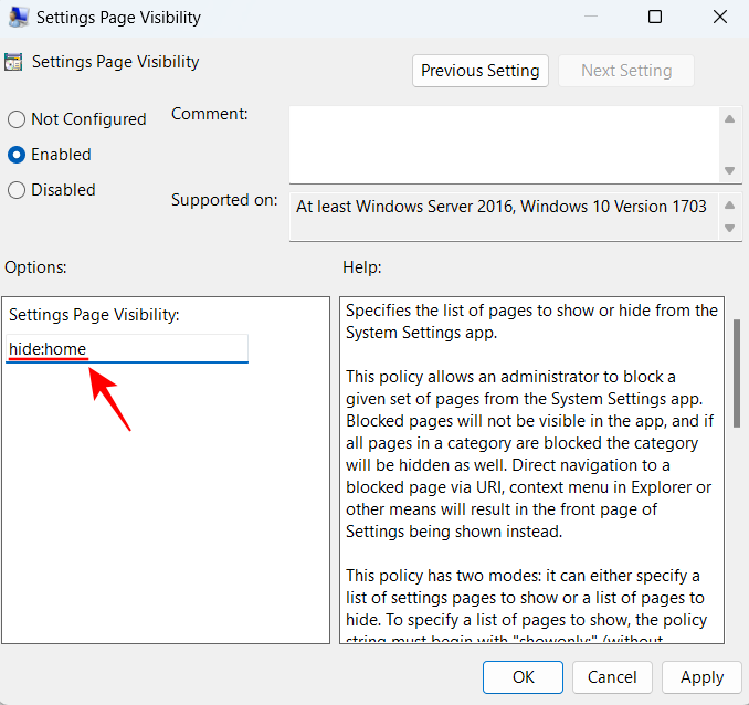 如何从设置中删除主页 Windows 11(默认显示系统设置)