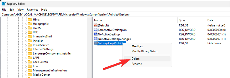 如何从设置中删除主页 Windows 11(默认显示系统设置)