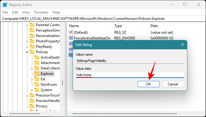 如何从设置中删除主页 Windows 11(默认显示系统设置)