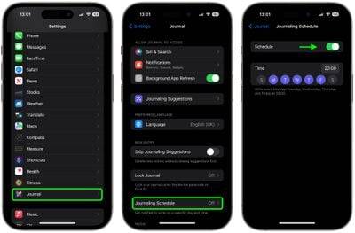 iOS 17.2:如何在 iPhone 上设置日记时间表