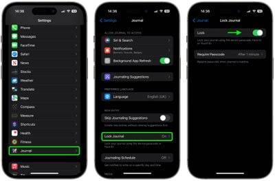 iOS 17.2:如何锁定您的 iPhone 日记
