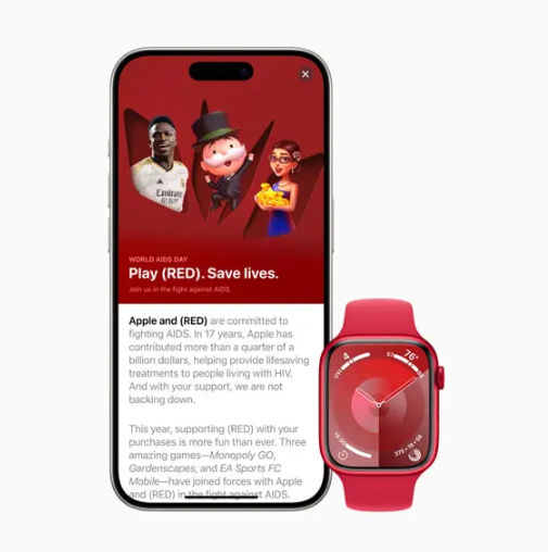 纪念艾滋病日:苹果公司发布限量版Apple Watch和特别活动