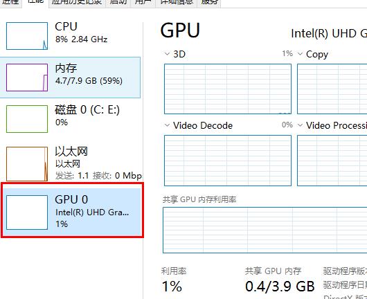 win10gpu使用率为0解决方法