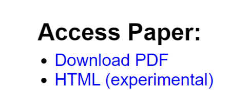 arXiv 开始提供 HTML 格式论文，方便视障人士阅读