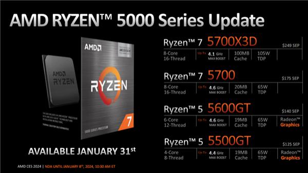 AMD 锐龙 5000 四款新品发布:3D 缓存 / 无核显 /APU 性价比玩到极致!