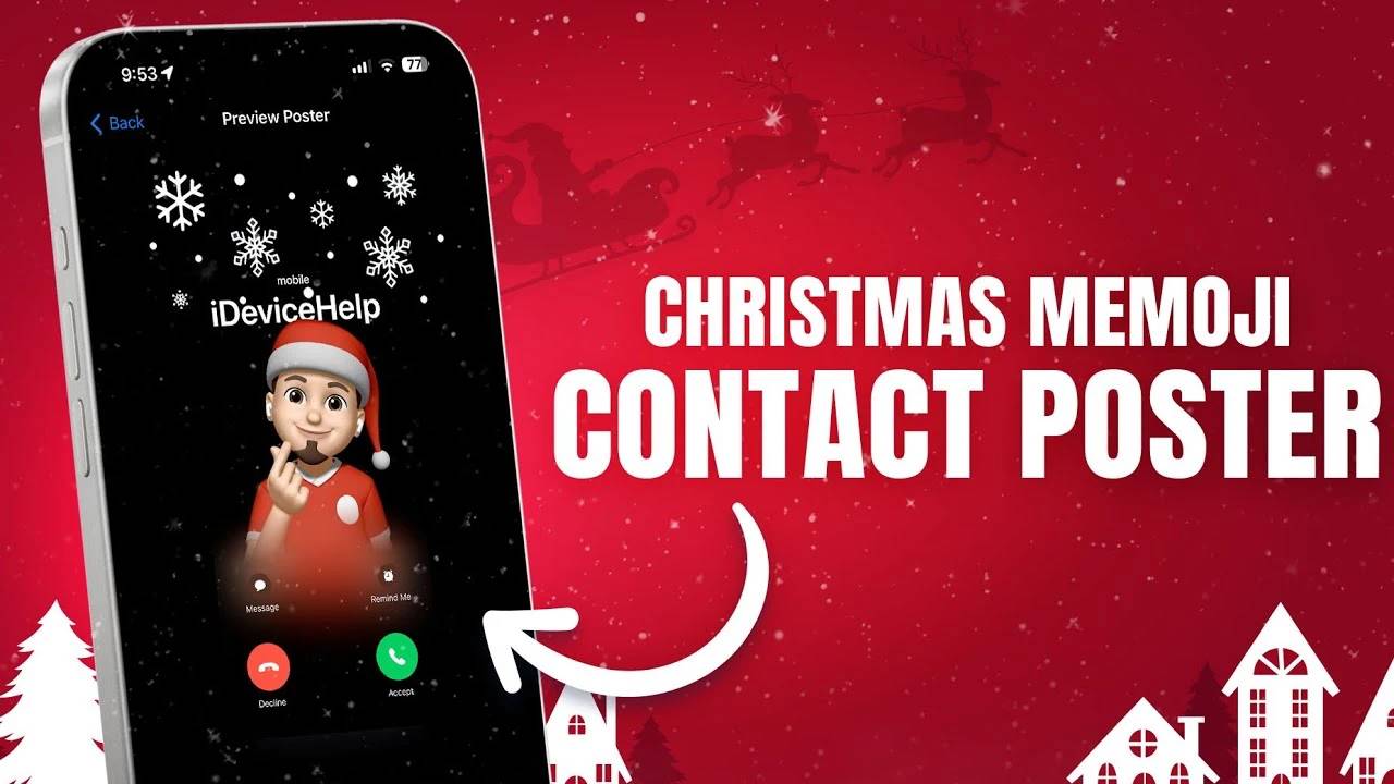 iPhone用户快速制作圣诞联系人海报和拟我表情的技巧
