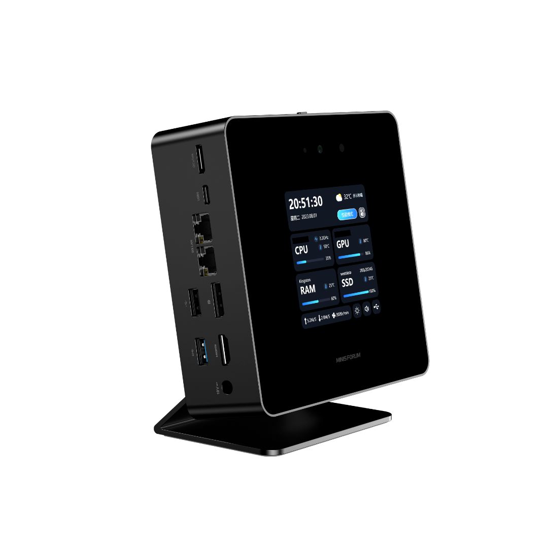 铭凡推 UH185 Ultra 迷你主机：配 4 英寸屏幕、英特尔酷睿 Ultra 9 185H 处理器