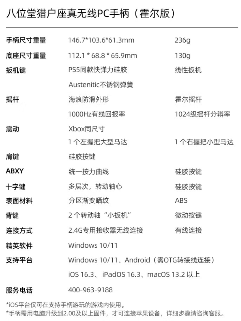 八位堂猎户座无线手柄“星夜紫”新配色上市，首发价 229 元