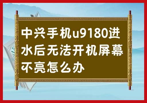 如何解决中兴手机u9180进水后无法开机和屏幕不亮的问题